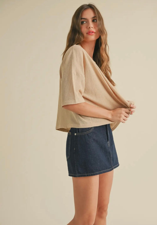 linen and cotton tee