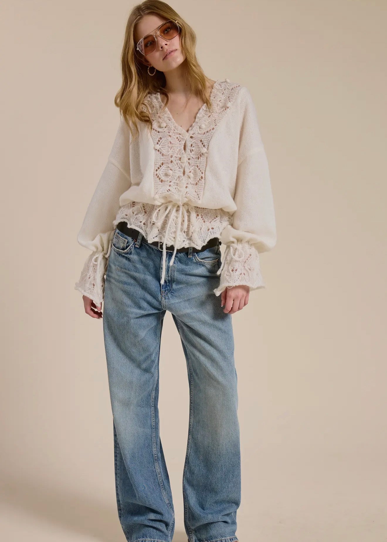 white lace top
