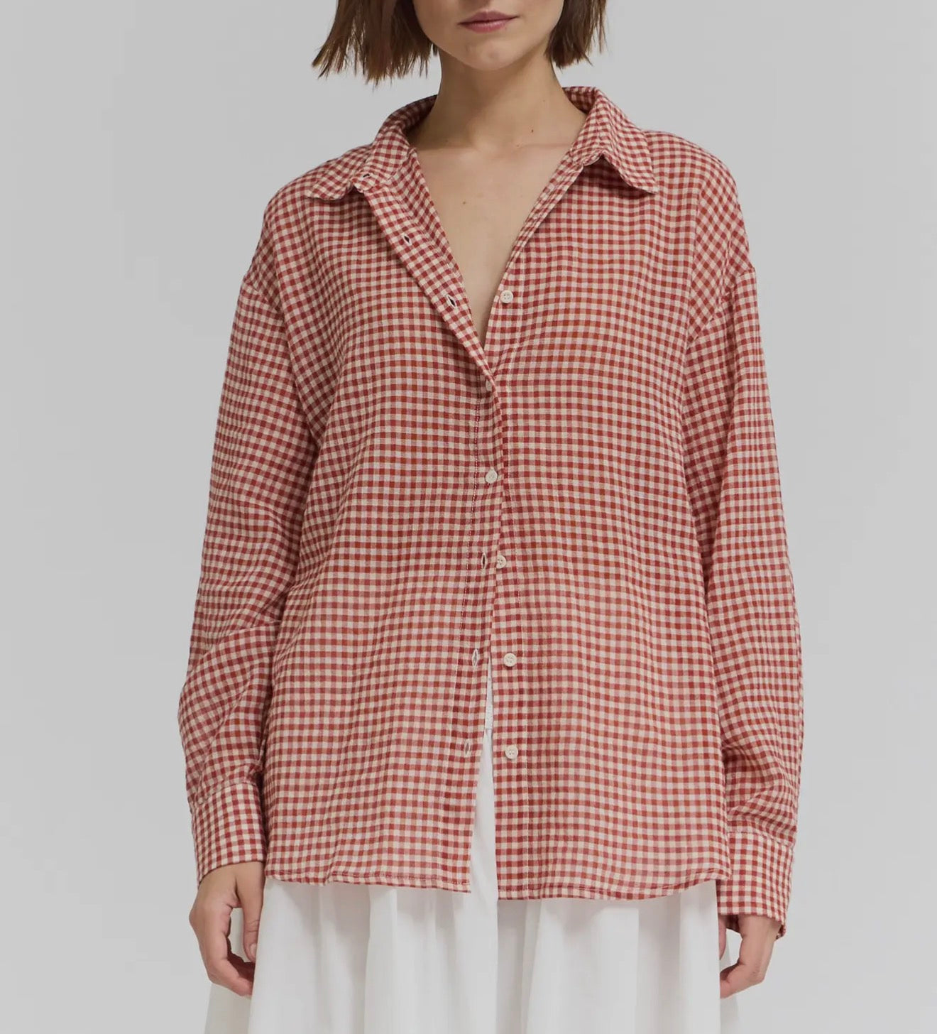 Rust Meadow Gingham Button Down
