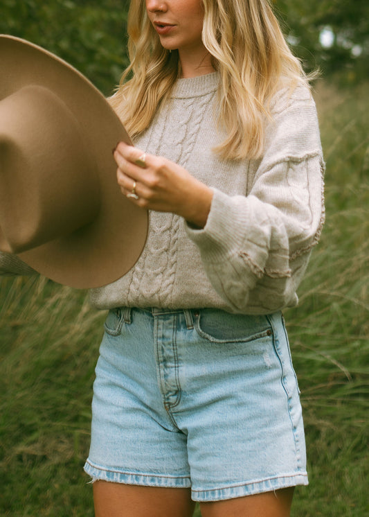 Driftwood Cable Knit Sweater