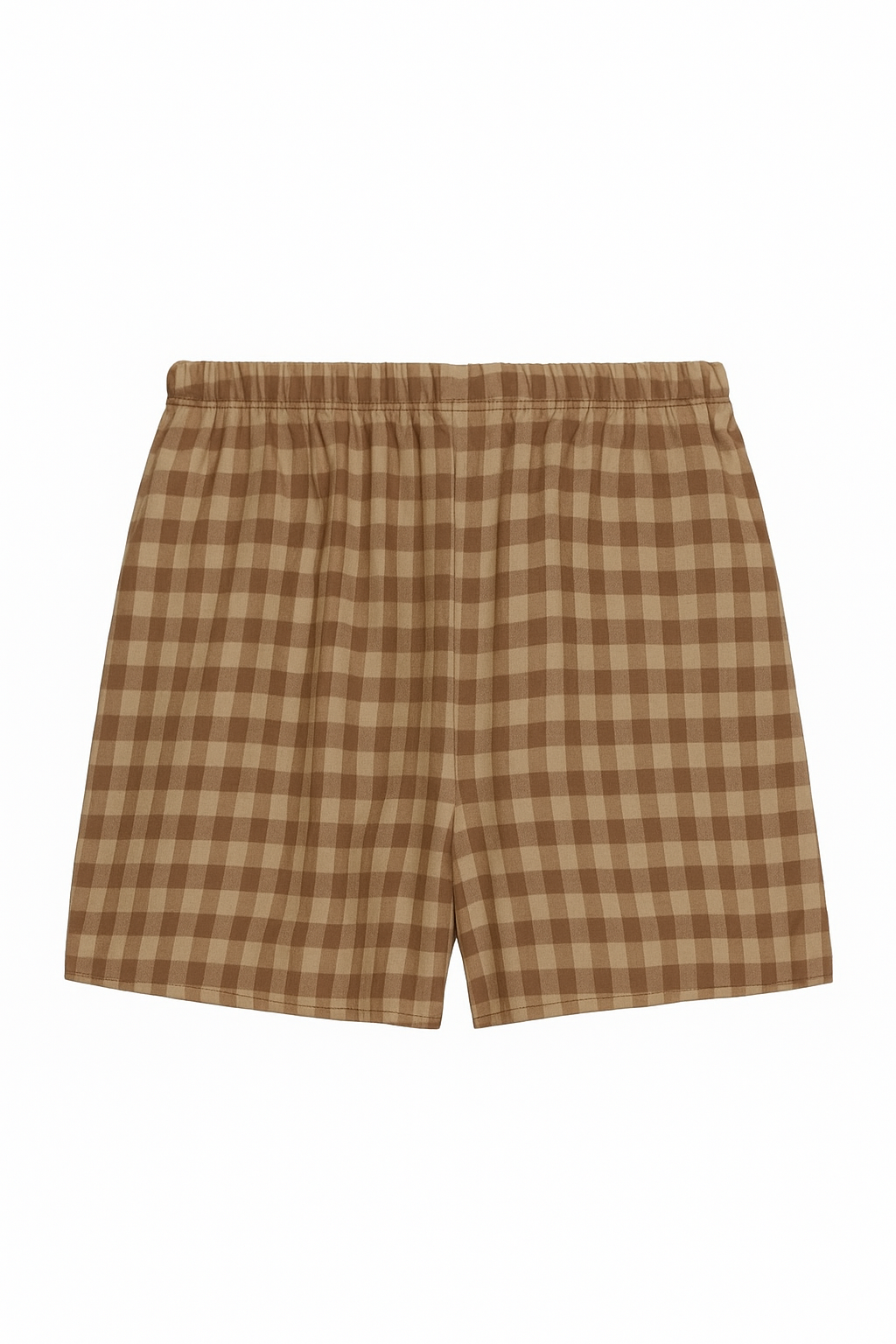 brown gingham shorts
