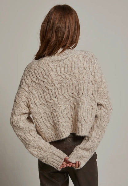 mock neck cropped sweater