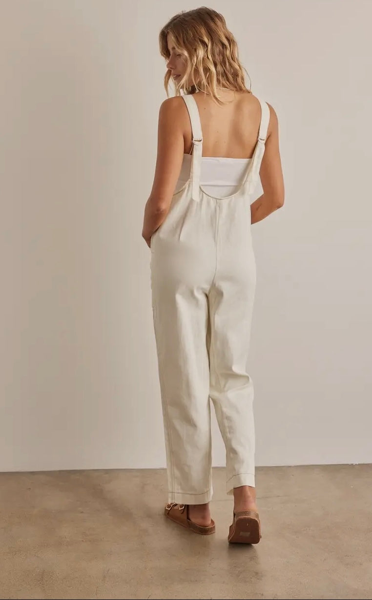 cream overalls