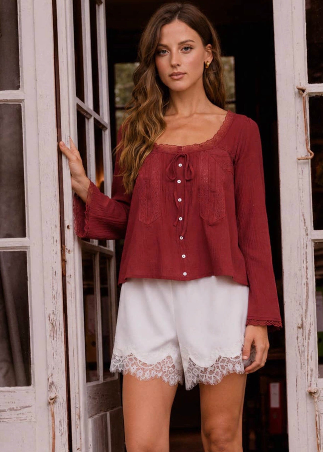 Sienna Lace Detail Blouse