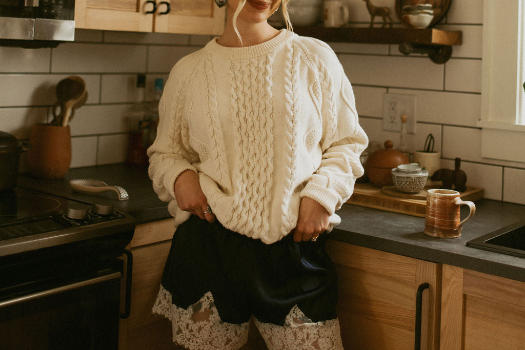 Midnight Muse Lace Shorts