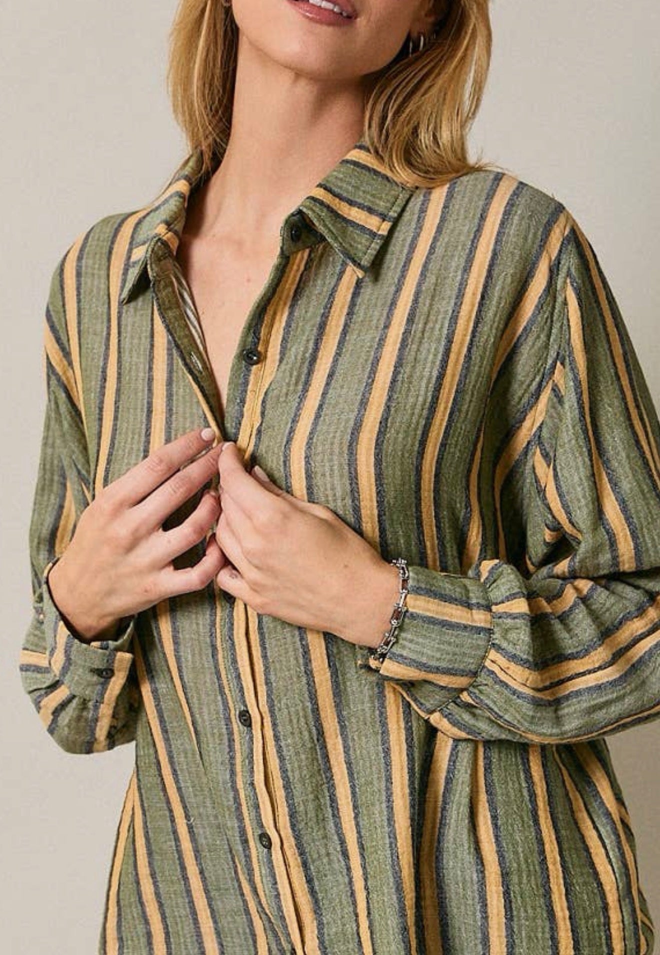 Sagebrush Stripe Button Down