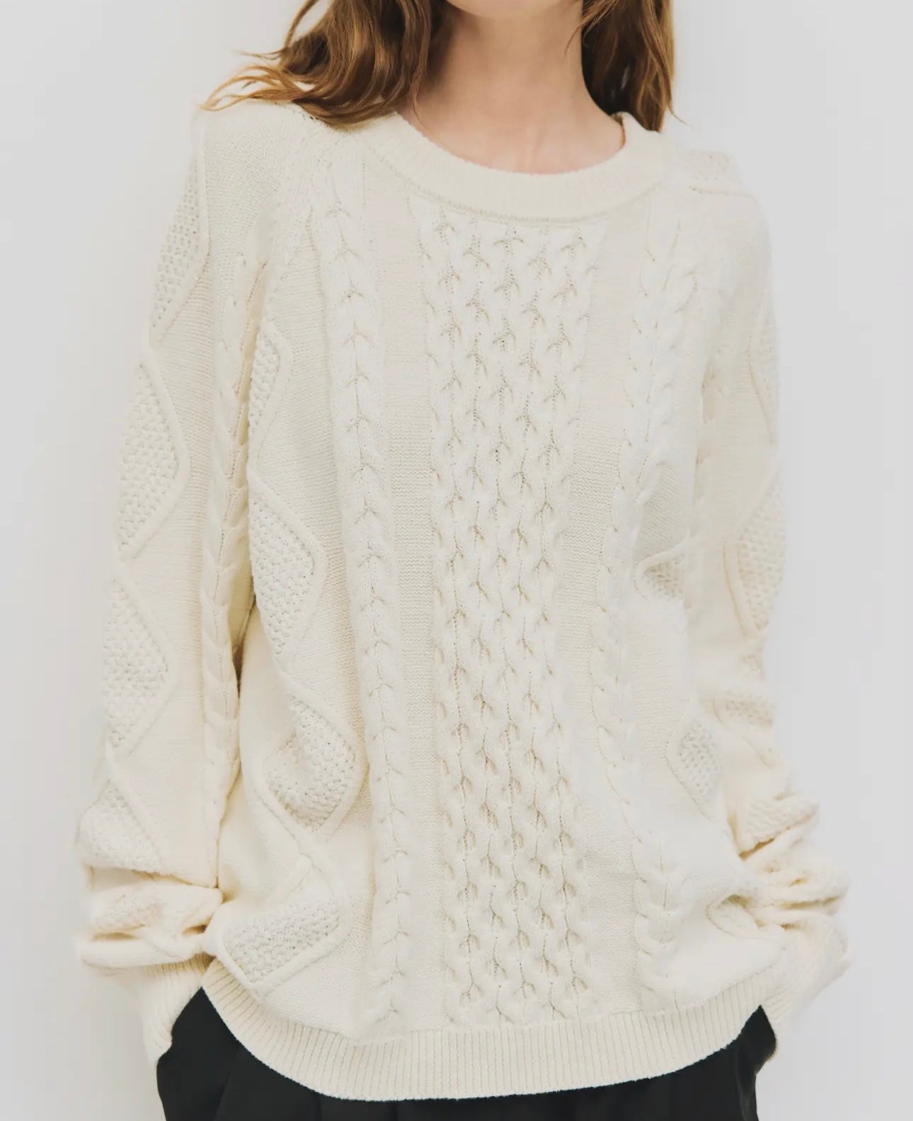 cable knit sweater
