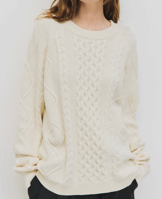 cable knit sweater