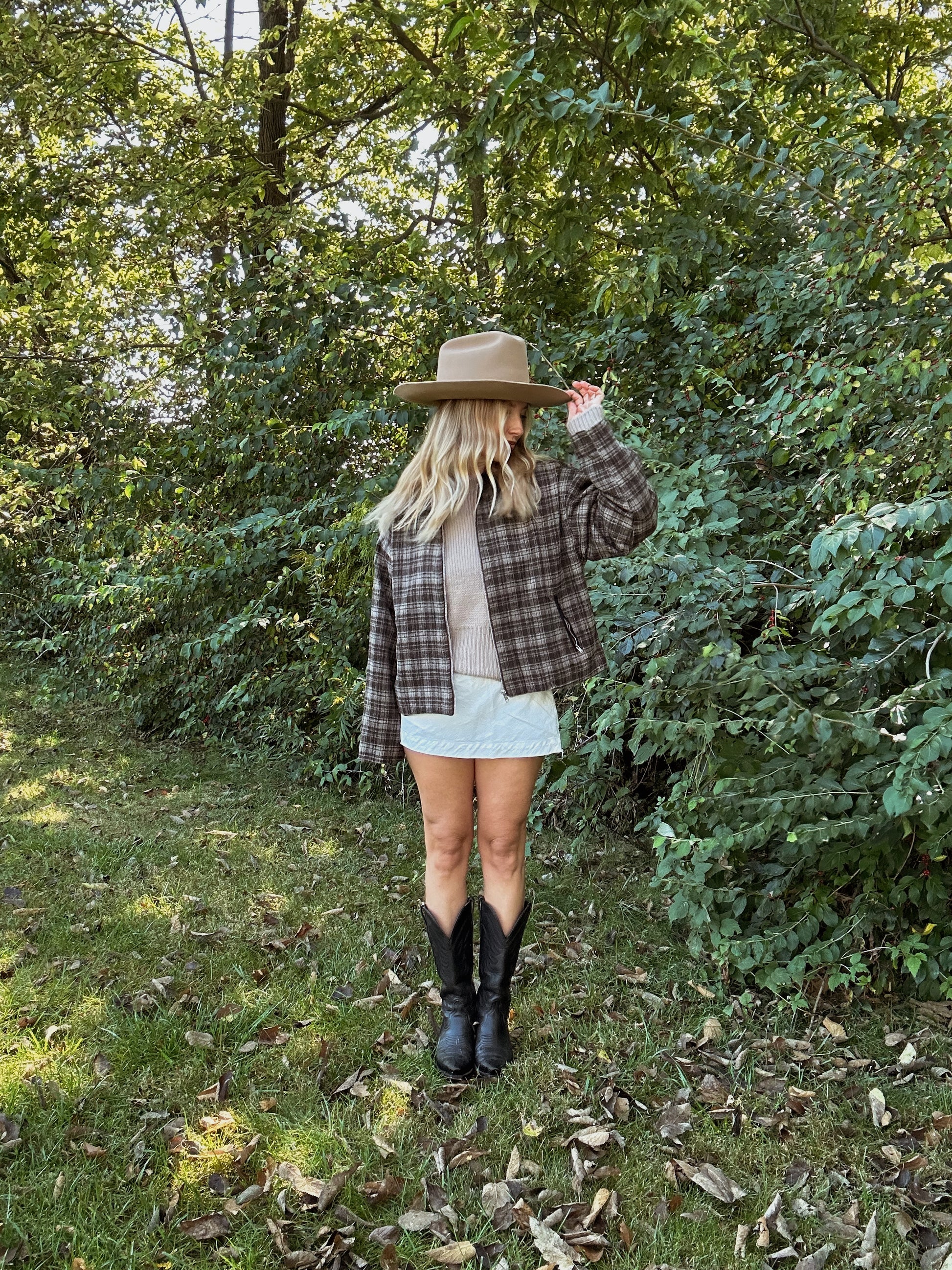 plaid barn jacket