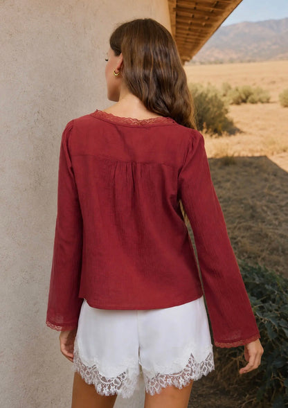 Sienna Lace Detail Blouse