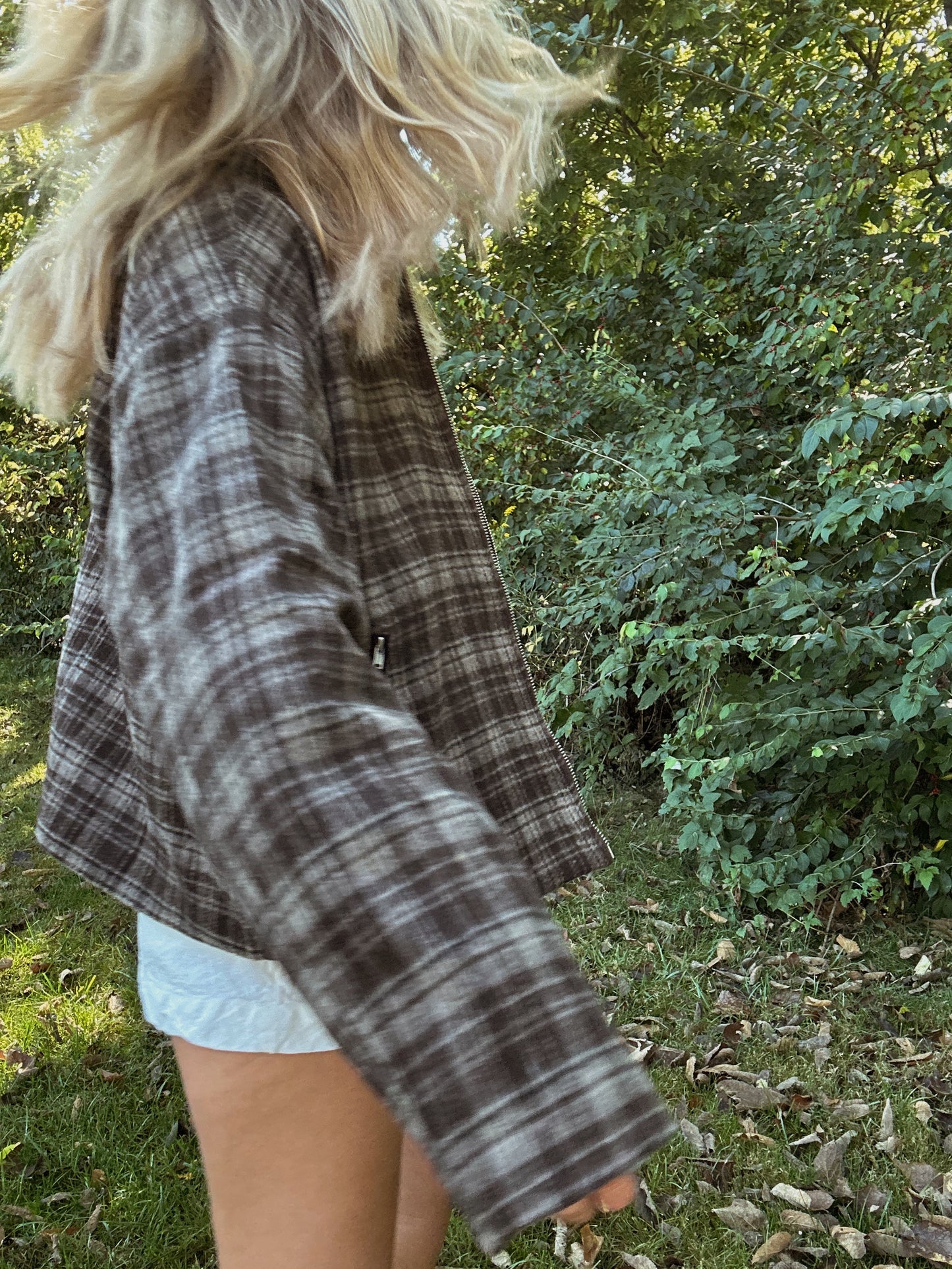 plaid barn jacket