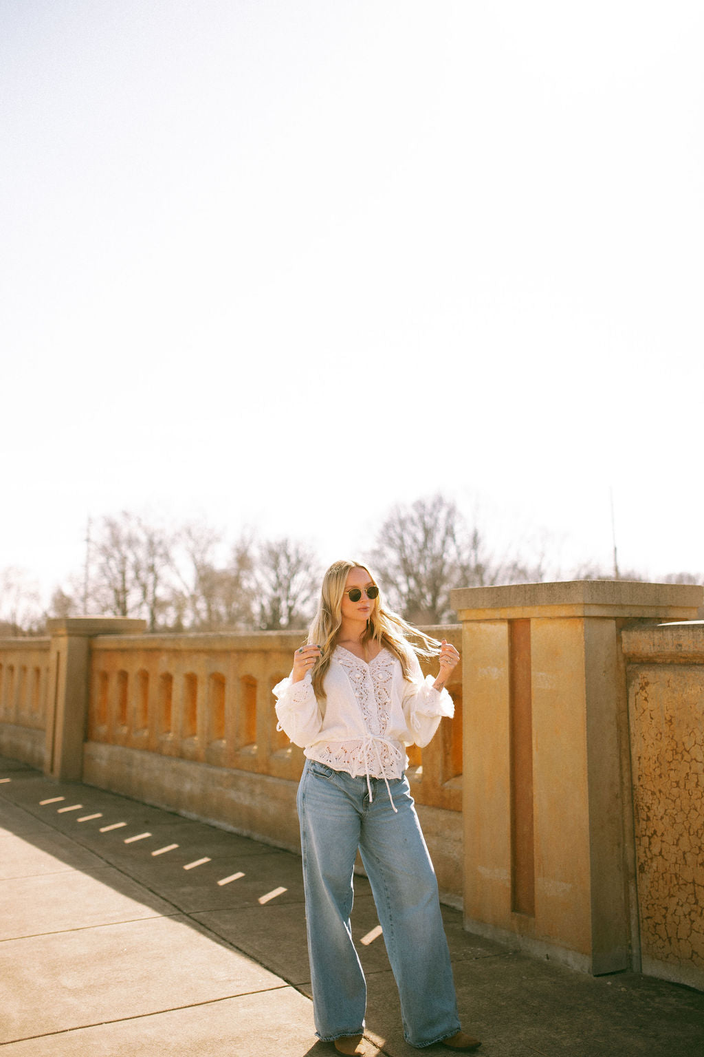 Heirloom Lace Tie Blouse