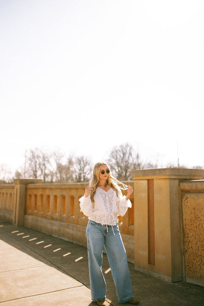 Heirloom Lace Tie Blouse