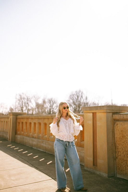 Heirloom Lace Tie Blouse