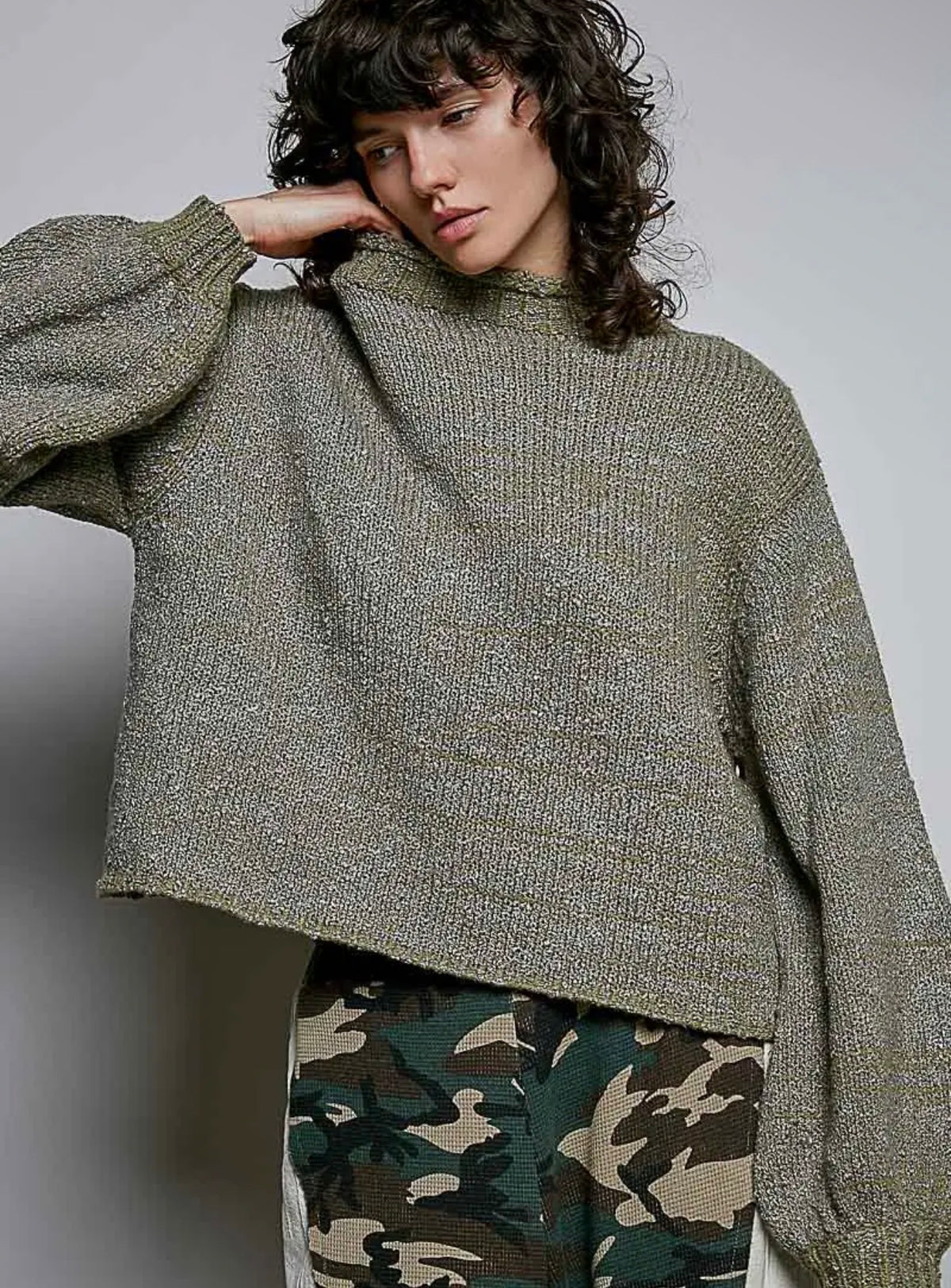 Sage Roll Neck Sweater
