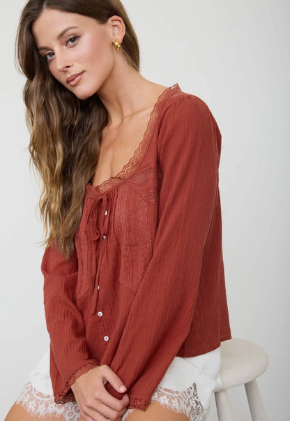 Sienna Lace Detail Blouse
