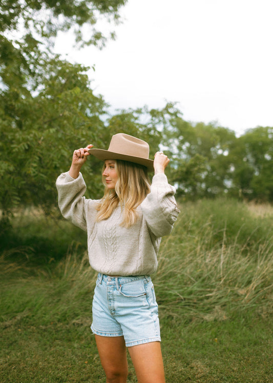 Driftwood Cable Knit Sweater