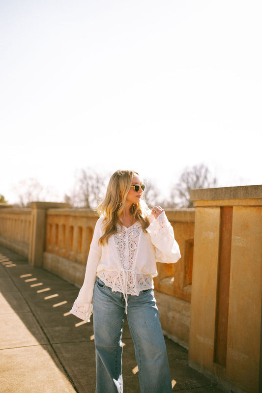 Heirloom Lace Tie Blouse