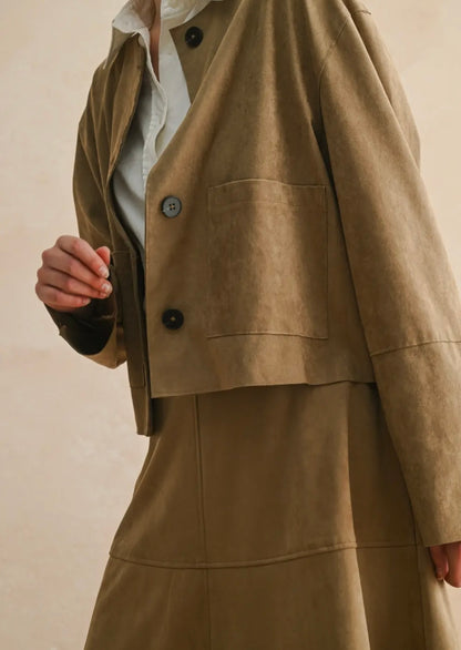 Claystone Faux Suede Jacket