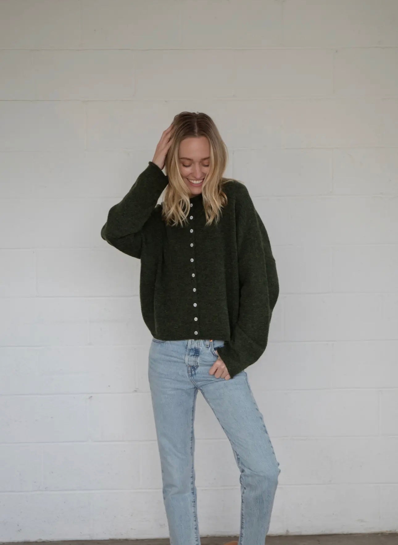 Hunter Green Piper Cardi