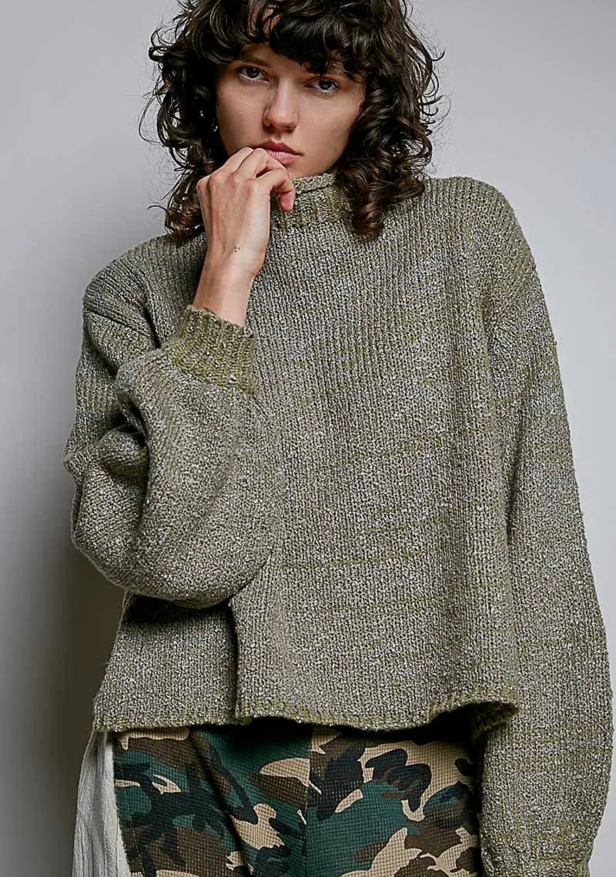 Sage Roll Neck Sweater