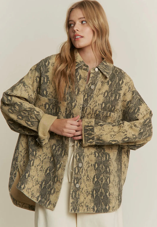 snake print jacket