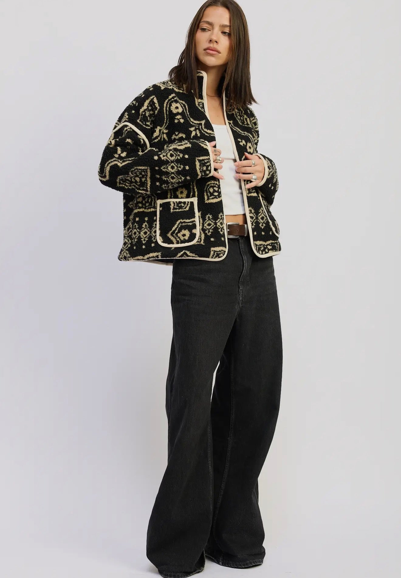 boho fleece jacket