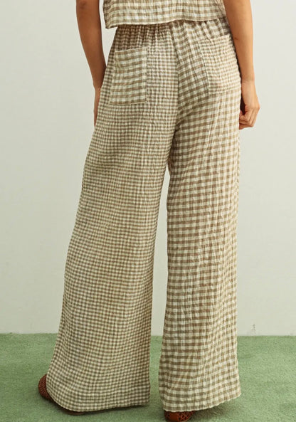 Easy Living Gingham Pants