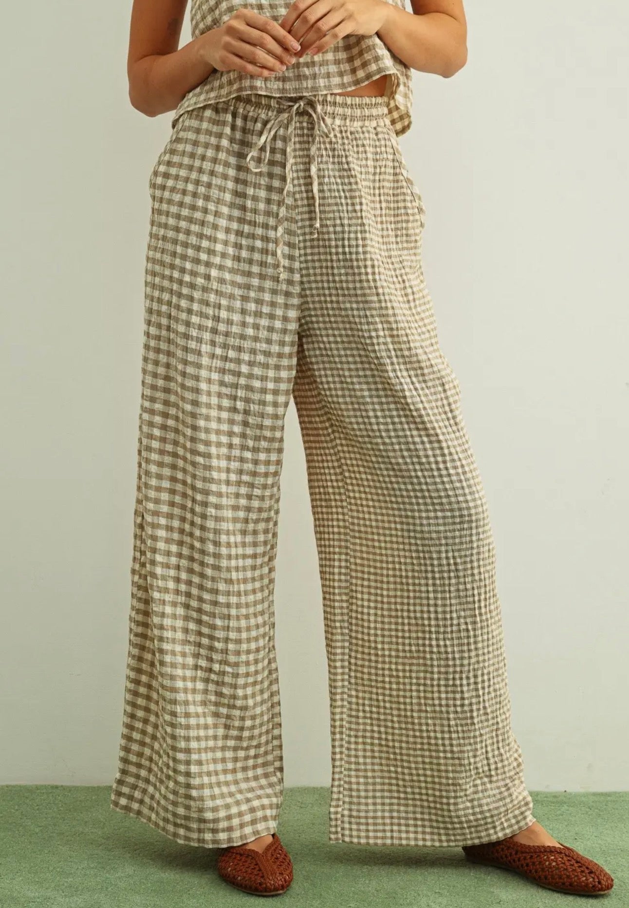 Easy Living Gingham Pants