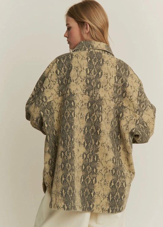 snake print jacket