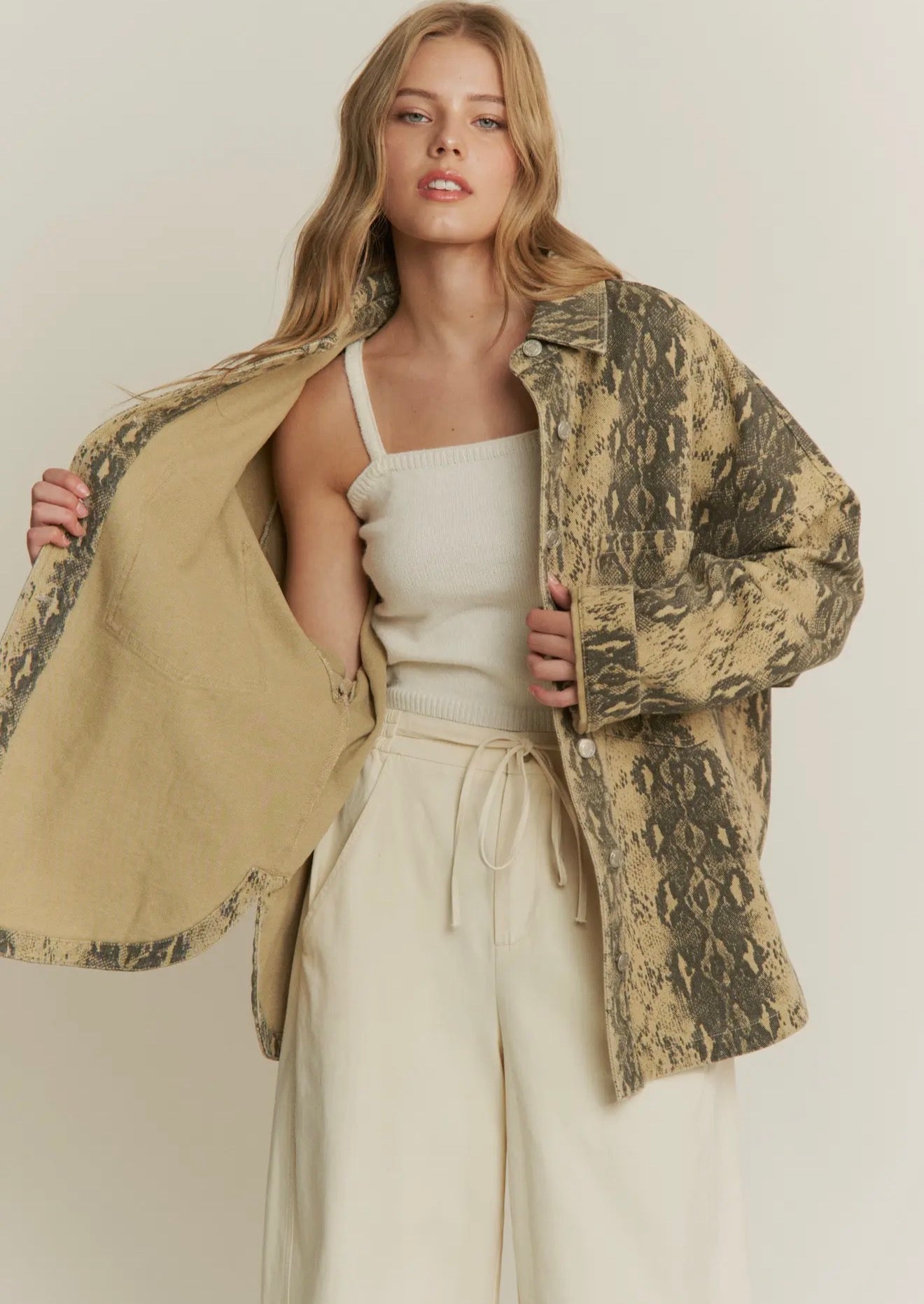 snake print jacket