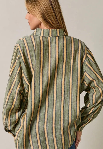 Sagebrush Stripe Button Down