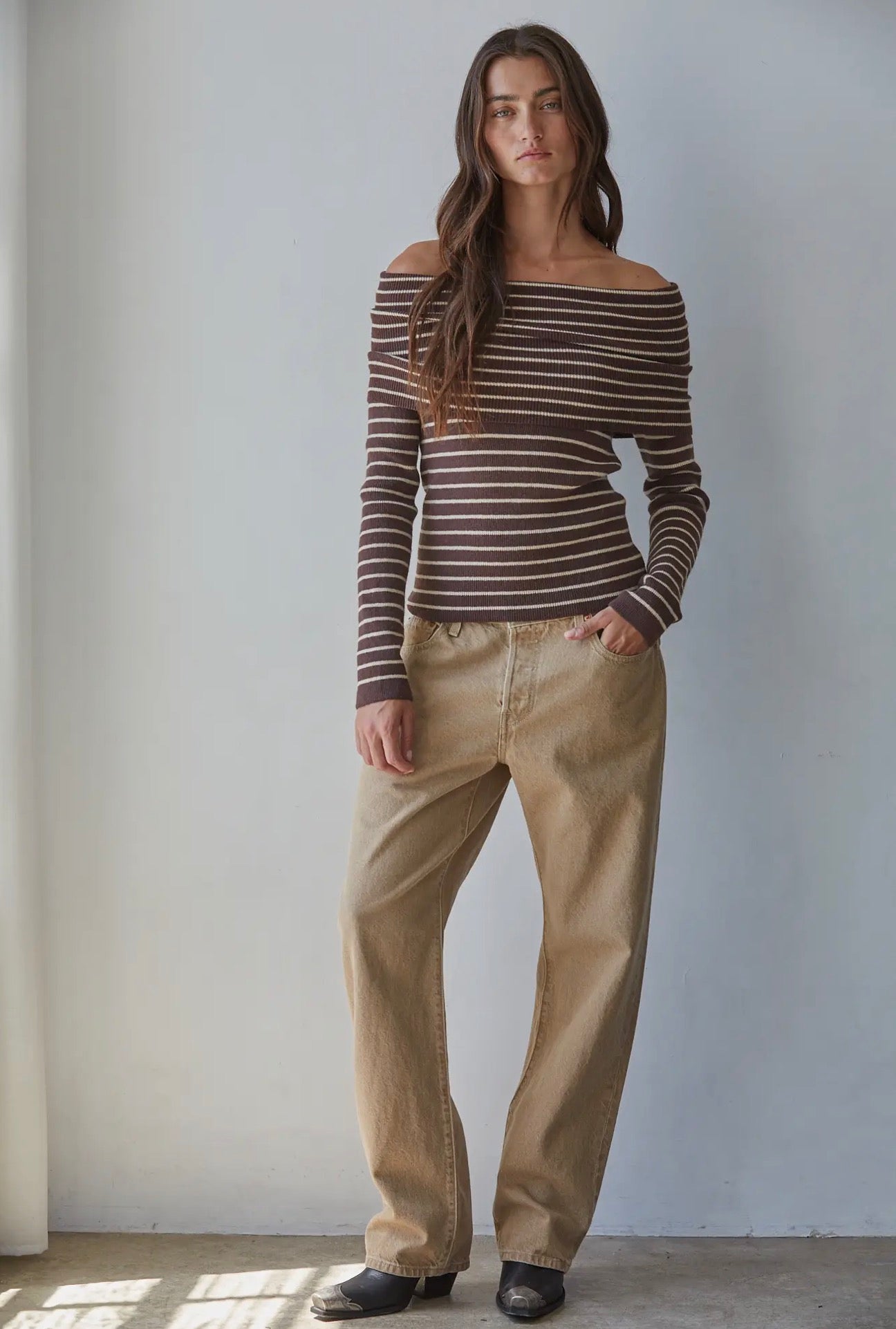 Cedar Off the Shoulder Sweater