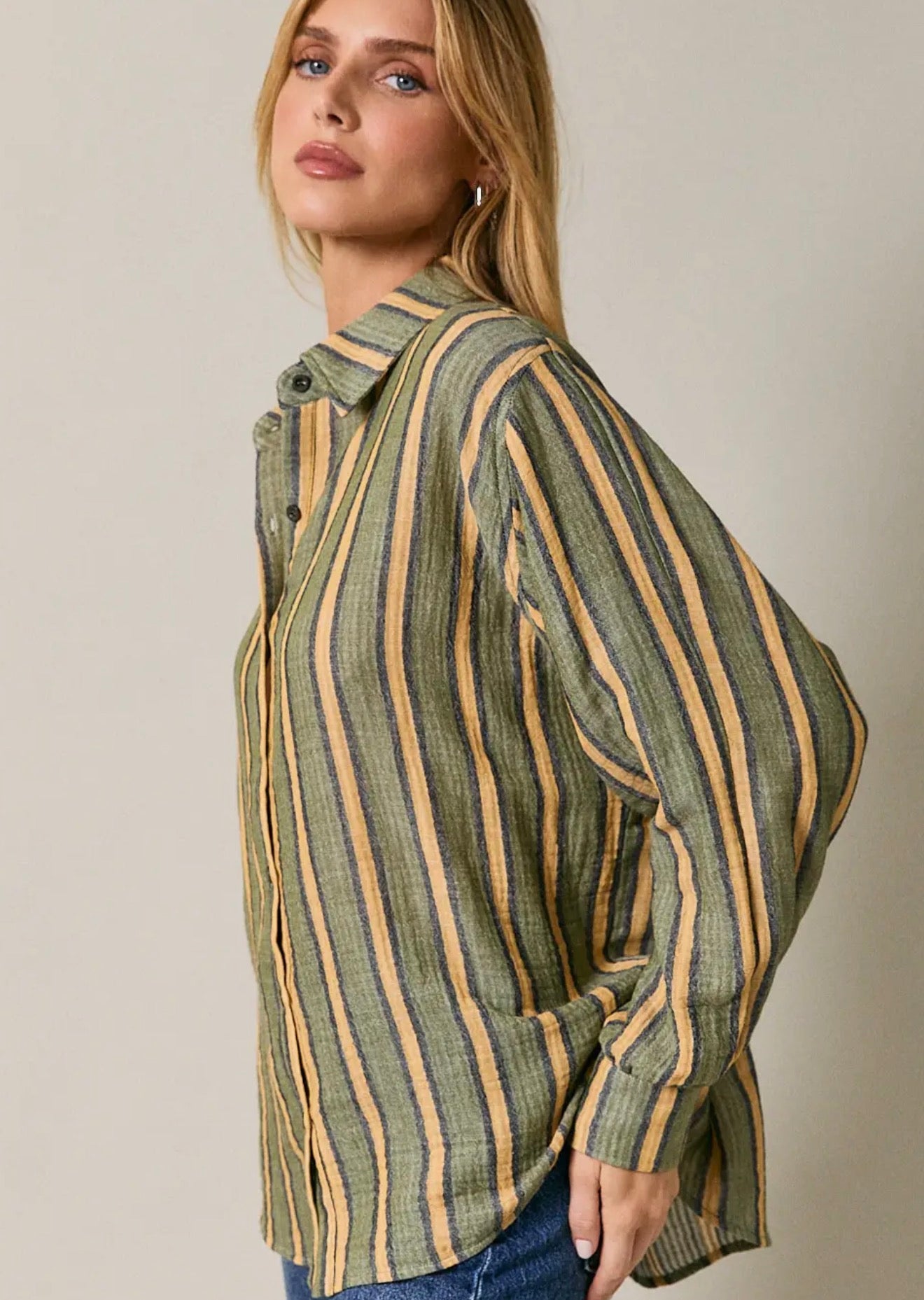 Sagebrush Stripe Button Down