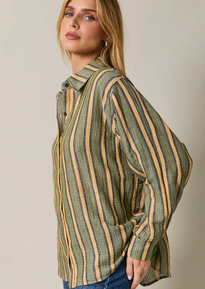 Sagebrush Stripe Button Down