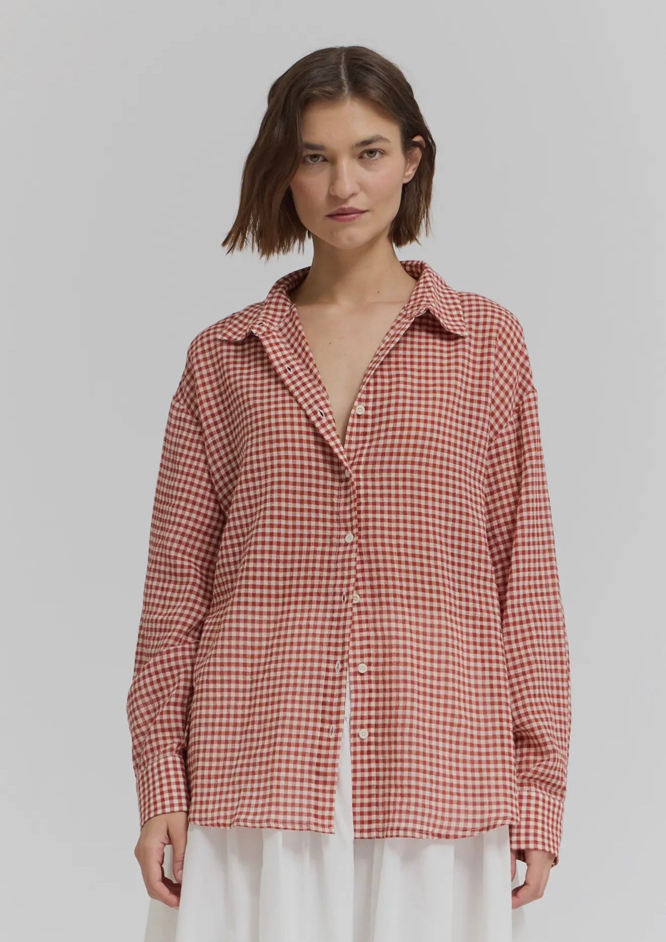 Rust Meadow Gingham Button Down