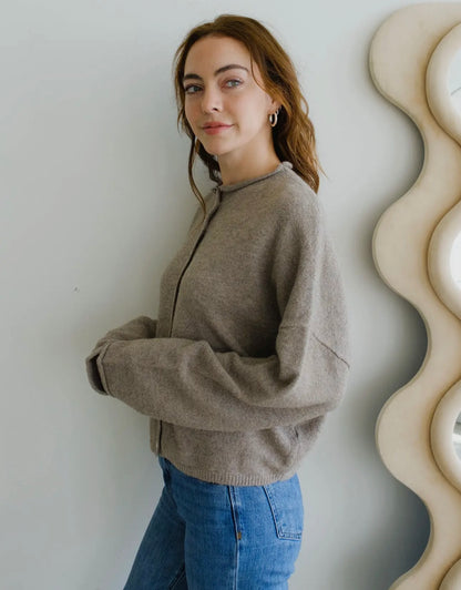 beige cardigan