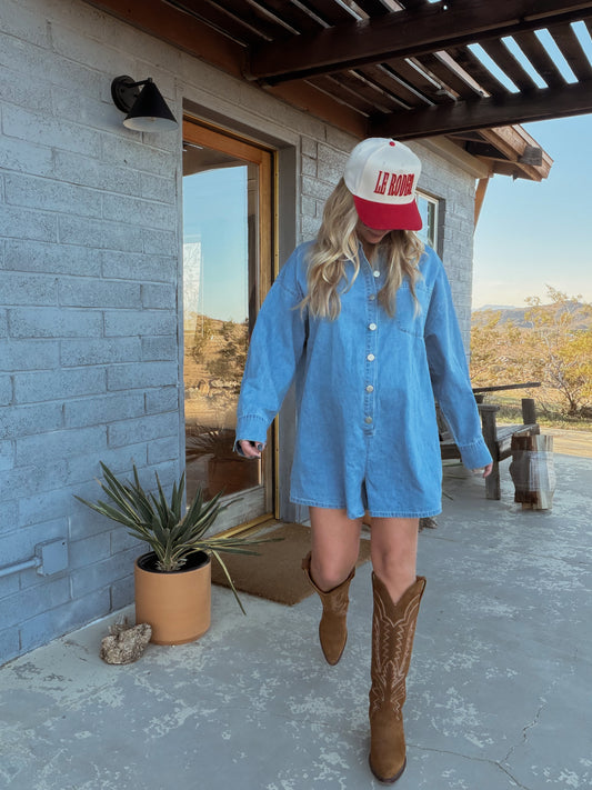 Blue Skies Denim Romper